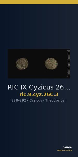 RIC IX Cyzicus 26C: Subtype 3 — CANOA