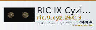 RIC IX Cyzicus 26C: Subtype 3 — CANOA