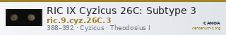 RIC IX Cyzicus 26C: Subtype 3 — CANOA