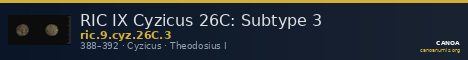 RIC IX Cyzicus 26C: Subtype 3 — CANOA