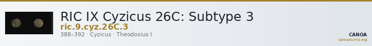 RIC IX Cyzicus 26C: Subtype 3 — CANOA