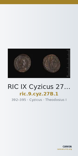 RIC IX Cyzicus 27B: Subtype 1 — CANOA