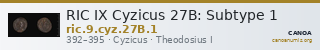 RIC IX Cyzicus 27B: Subtype 1 — CANOA