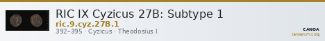 RIC IX Cyzicus 27B: Subtype 1 — CANOA