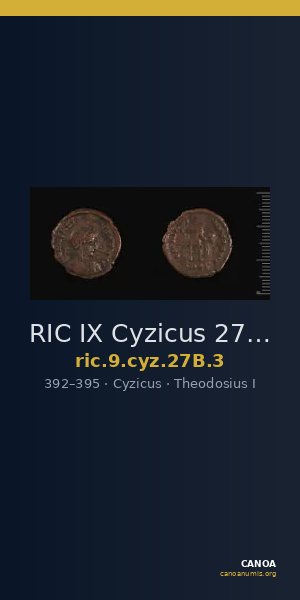 RIC IX Cyzicus 27B: Subtype 3 — CANOA