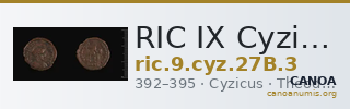 RIC IX Cyzicus 27B: Subtype 3 — CANOA