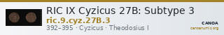 RIC IX Cyzicus 27B: Subtype 3 — CANOA