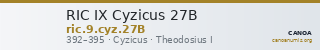 RIC IX Cyzicus 27B — CANOA