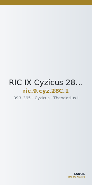 RIC IX Cyzicus 28C: Subtype 1 — CANOA
