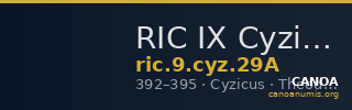 RIC IX Cyzicus 29A — CANOA