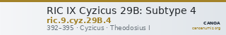 RIC IX Cyzicus 29B: Subtype 4 — CANOA