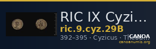 RIC IX Cyzicus 29B — CANOA