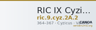 RIC IX Cyzicus 2A: Subtype 2 — CANOA