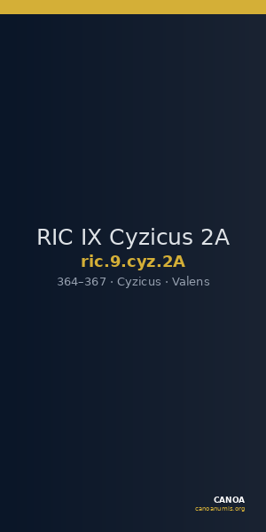 RIC IX Cyzicus 2A — CANOA