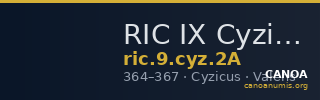 RIC IX Cyzicus 2A — CANOA
