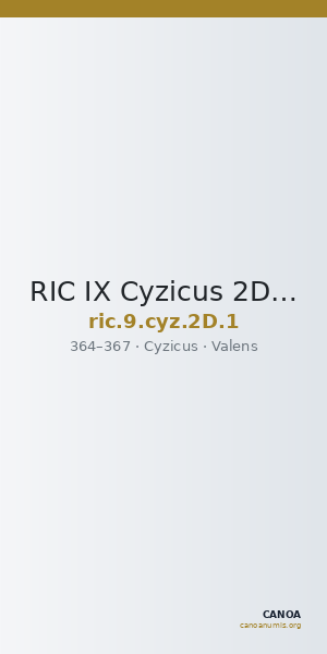 RIC IX Cyzicus 2D: Subtype 1 — CANOA