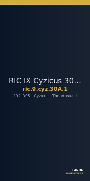 RIC IX Cyzicus 30A: Subtype 1 — CANOA