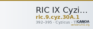 RIC IX Cyzicus 30A: Subtype 1 — CANOA