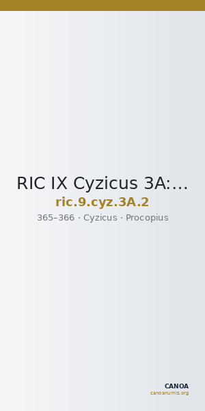 RIC IX Cyzicus 3A: Subtype 2 — CANOA