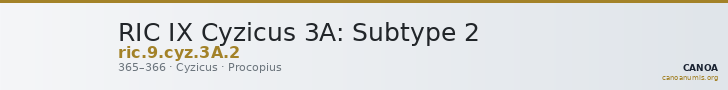 RIC IX Cyzicus 3A: Subtype 2 — CANOA
