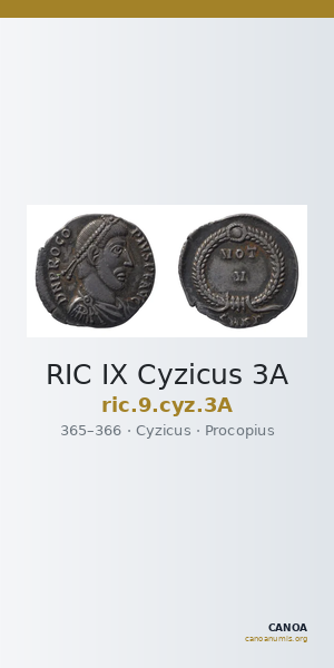 RIC IX Cyzicus 3A — CANOA
