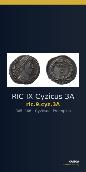 RIC IX Cyzicus 3A — CANOA