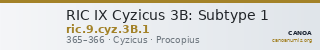 RIC IX Cyzicus 3B: Subtype 1 — CANOA