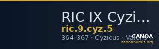 RIC IX Cyzicus 5 — CANOA