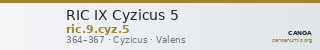 RIC IX Cyzicus 5 — CANOA