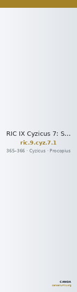 RIC IX Cyzicus 7: Subtype 1 — CANOA
