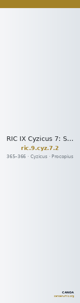RIC IX Cyzicus 7: Subtype 2 — CANOA
