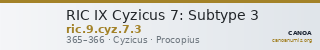 RIC IX Cyzicus 7: Subtype 3 — CANOA