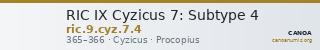 RIC IX Cyzicus 7: Subtype 4 — CANOA