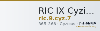 RIC IX Cyzicus 7 — CANOA