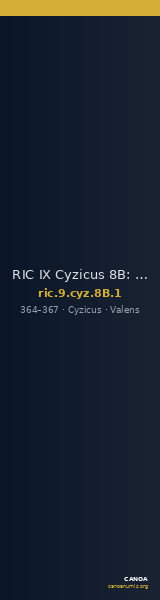 RIC IX Cyzicus 8B: Subtype 1 — CANOA