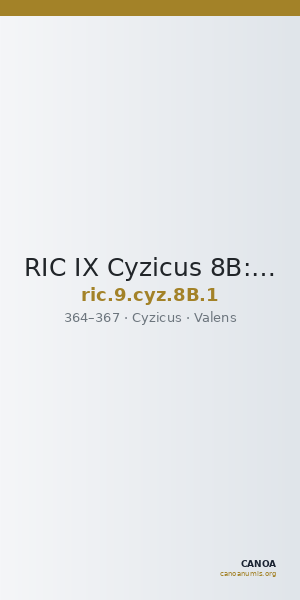 RIC IX Cyzicus 8B: Subtype 1 — CANOA