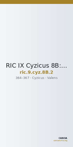 RIC IX Cyzicus 8B: Subtype 2 — CANOA