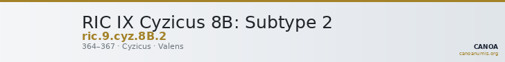 RIC IX Cyzicus 8B: Subtype 2 — CANOA