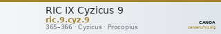 RIC IX Cyzicus 9 — CANOA