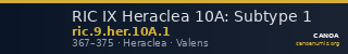 RIC IX Heraclea 10A: Subtype 1 — CANOA