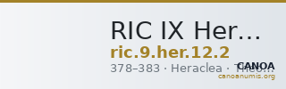 RIC IX Heraclea 12: Subtype 2 — CANOA