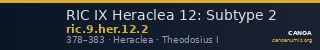 RIC IX Heraclea 12: Subtype 2 — CANOA