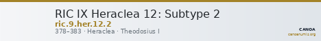 RIC IX Heraclea 12: Subtype 2 — CANOA