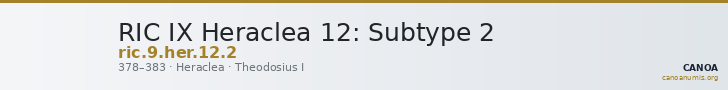 RIC IX Heraclea 12: Subtype 2 — CANOA
