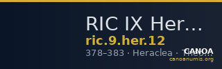 RIC IX Heraclea 12 — CANOA
