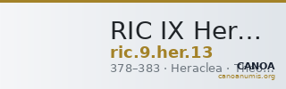 RIC IX Heraclea 13 — CANOA
