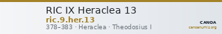 RIC IX Heraclea 13 — CANOA