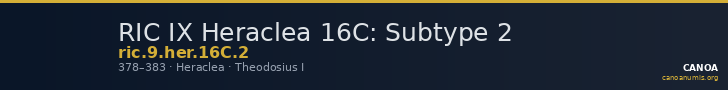 RIC IX Heraclea 16C: Subtype 2 — CANOA