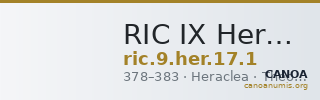 RIC IX Heraclea 17: Subtype 1 — CANOA