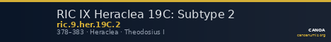 RIC IX Heraclea 19C: Subtype 2 — CANOA